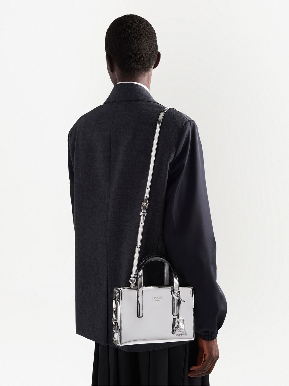 Pra*a re-edition 1995 metallic tote bag