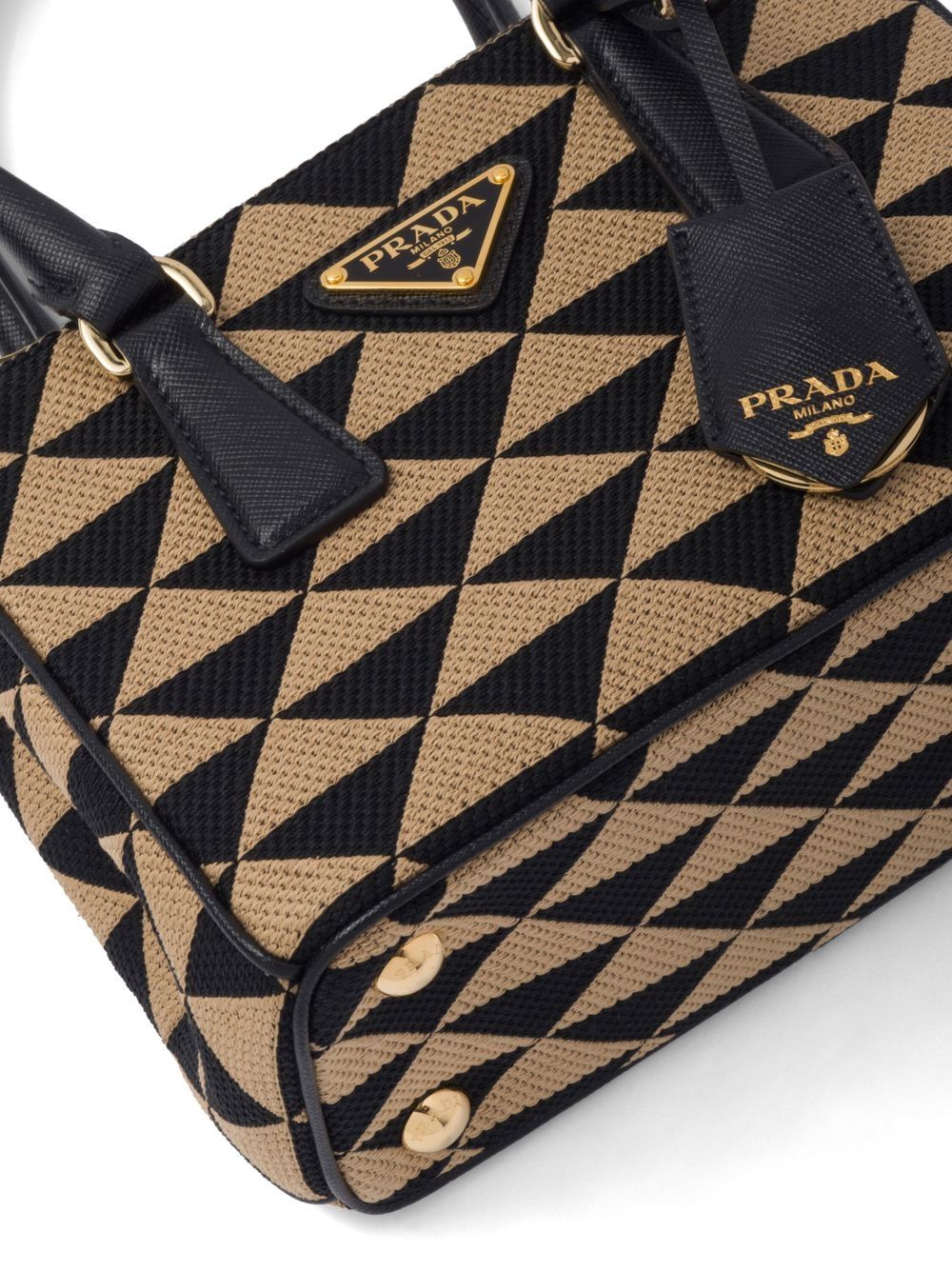 Pra*a symbole embroidered mini bag