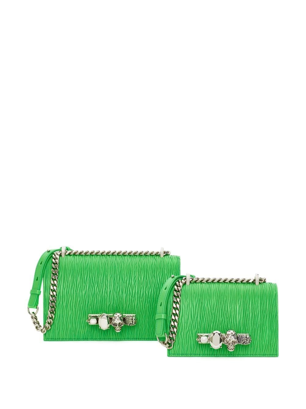 Alexander McQueen jewelled lambskin satchel bag