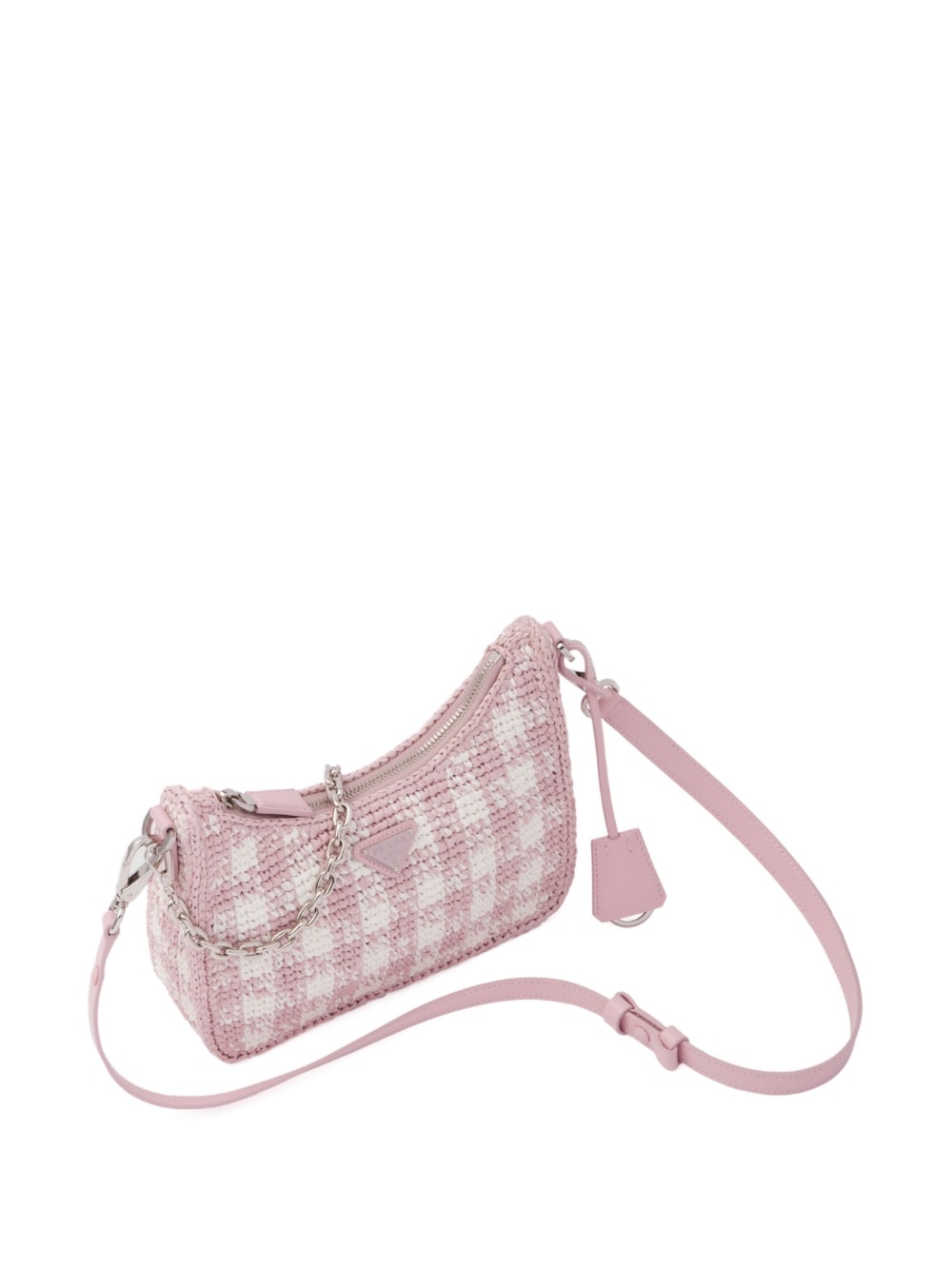 Pra*a re-edition crochet-knit mini bag