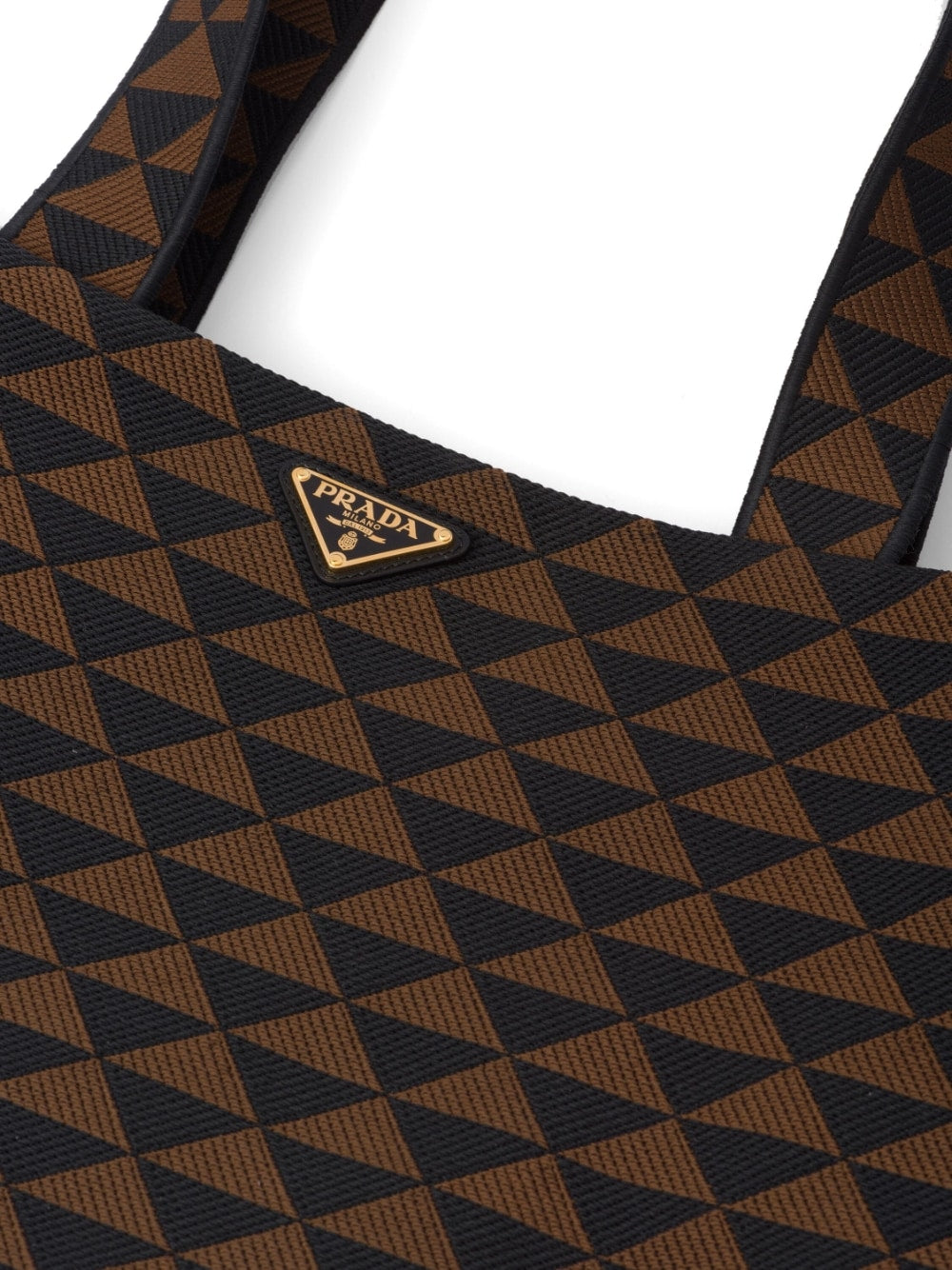 Pra*a çarge symbole geometric-print tote