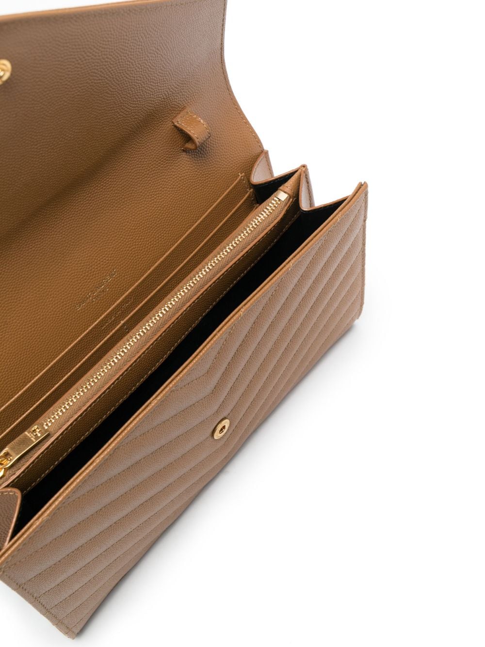 Saint Laurent logo plaque matelassé clutch