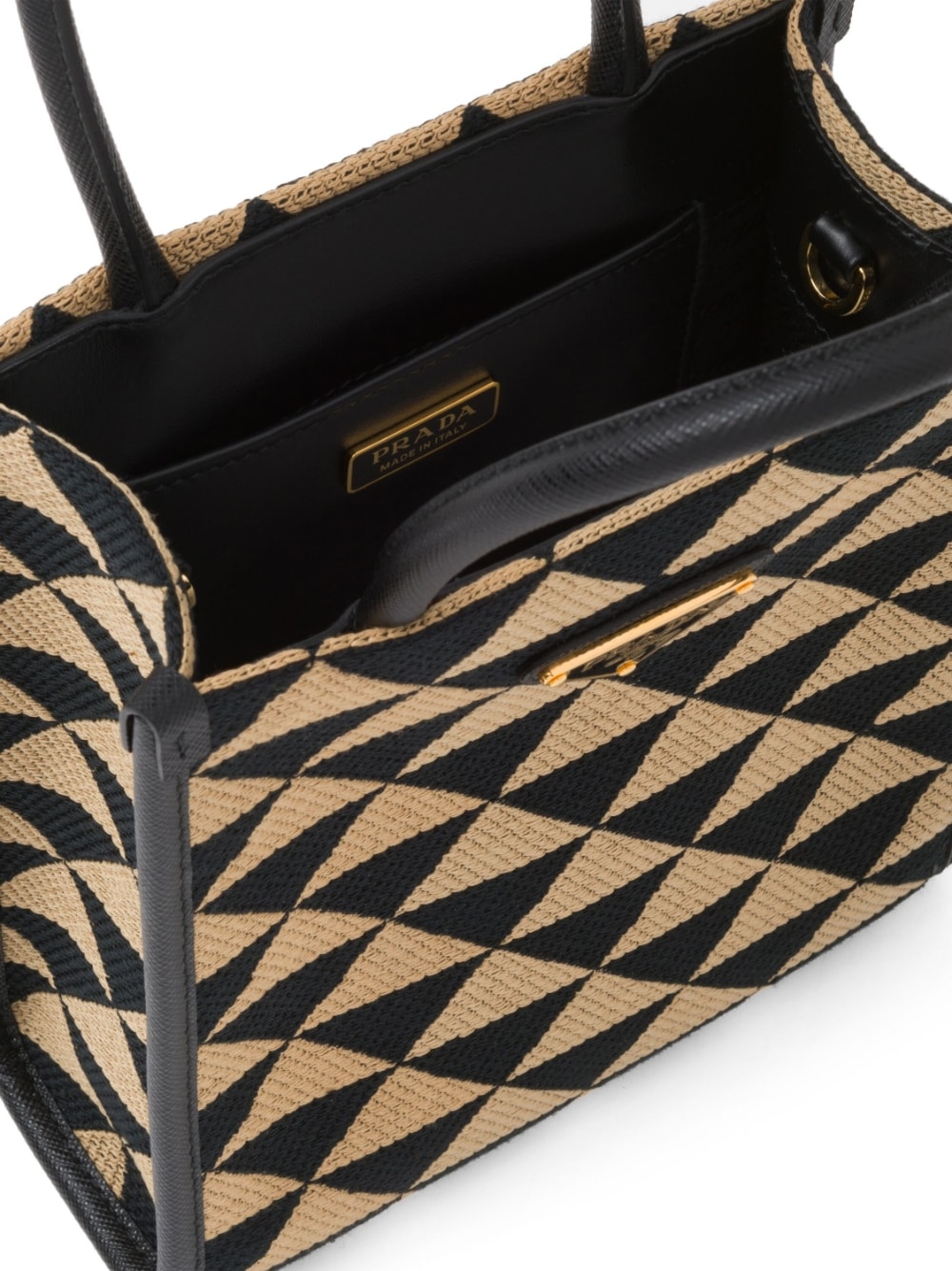 Pra*a symbole embroidered mini bag