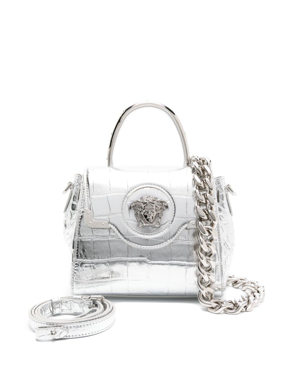 Versace small La Medusa leather tote bag