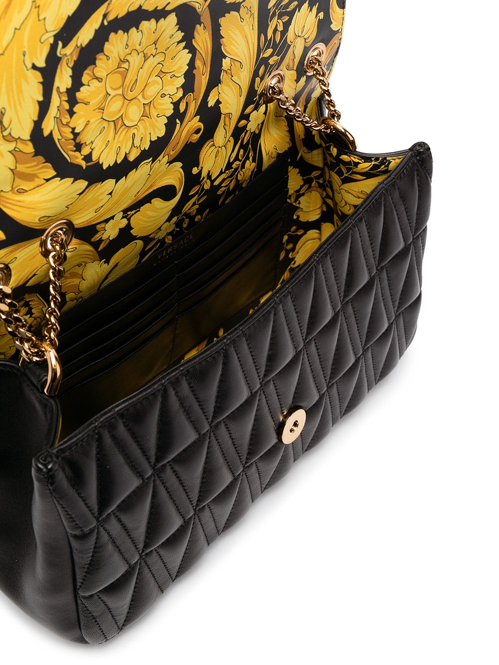 Versace Virtus quilted shoulder bag