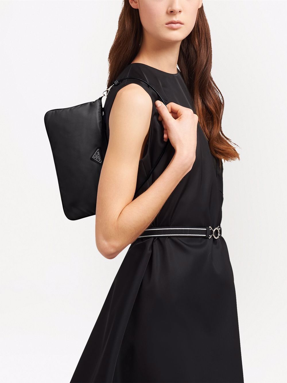 Pra*a mini re-nylon top-handle bag