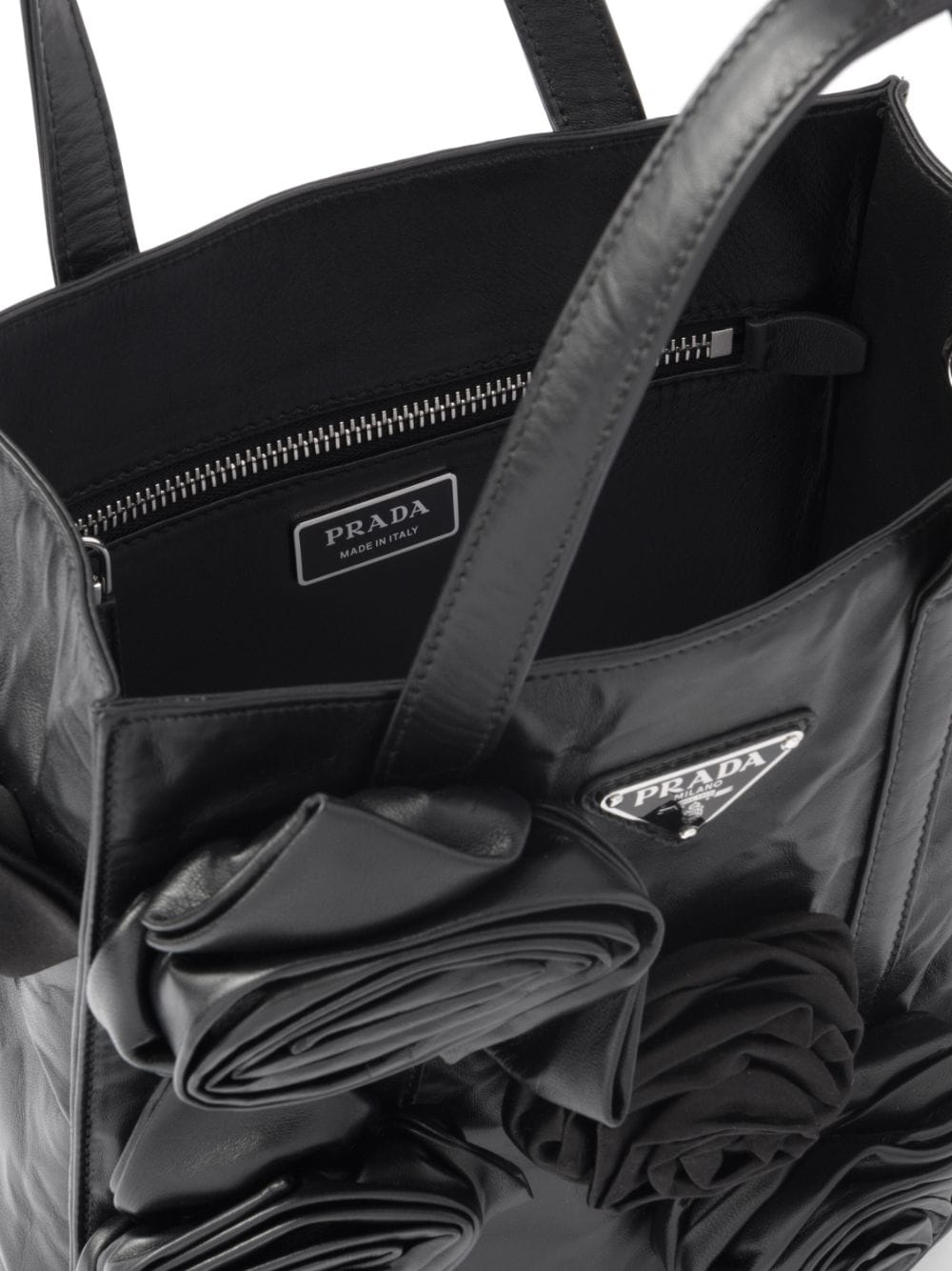 Pra*a mini floral-appliqué tote bag