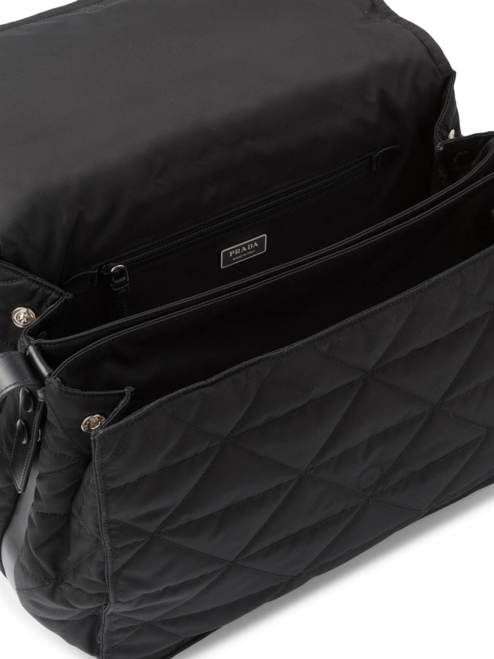 Pra*a re-nylon logo-plaque shoulder bag