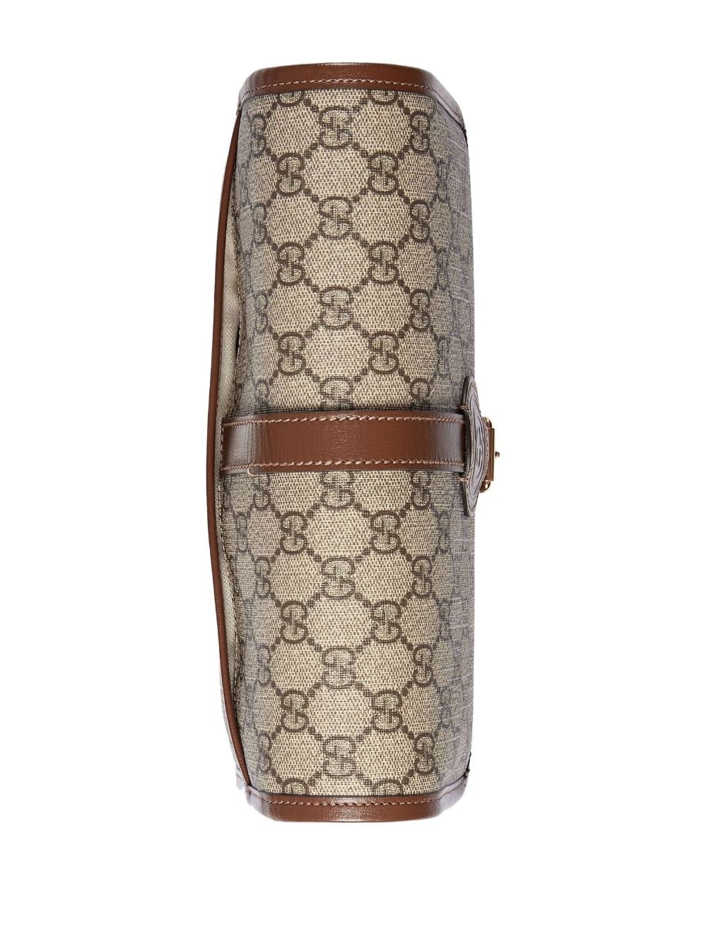 G*u*i leather-trim messenger bag