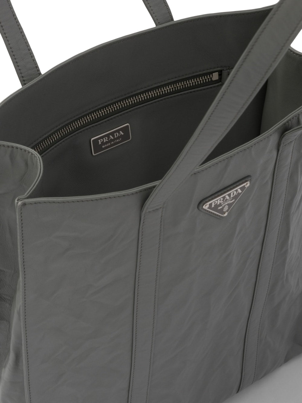 Pra*a logo-plaque tote bag