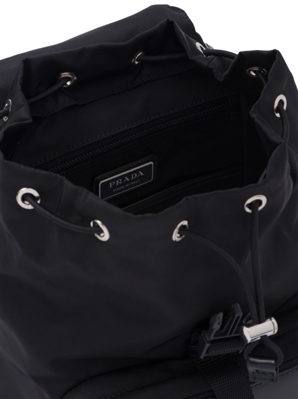 Pra*a triangle-logo panelled backpack