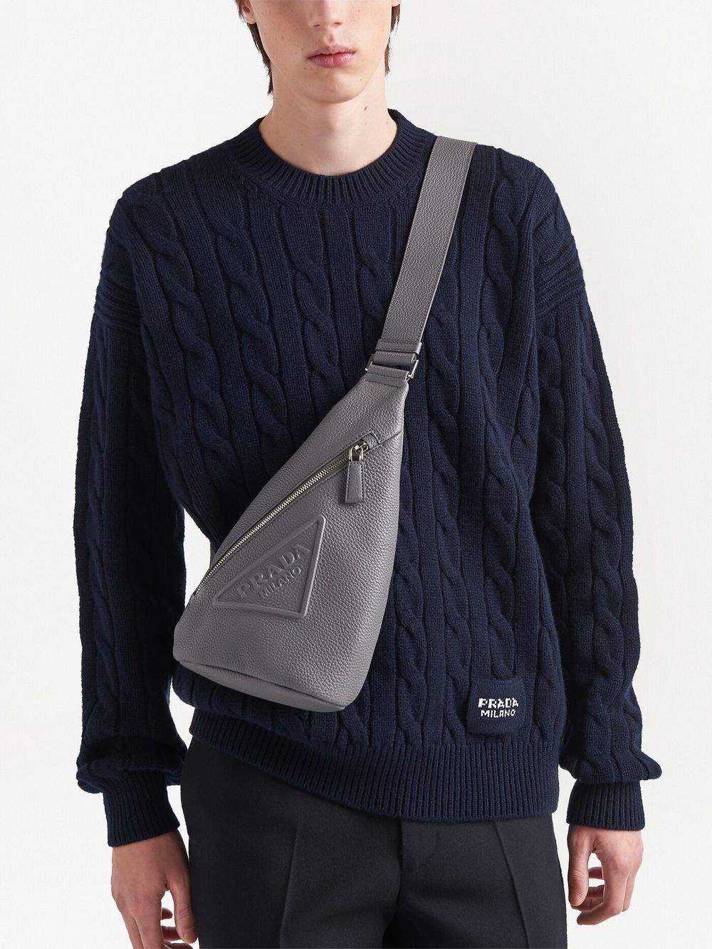 Pra*a Pra*a cross leather crossbody bag