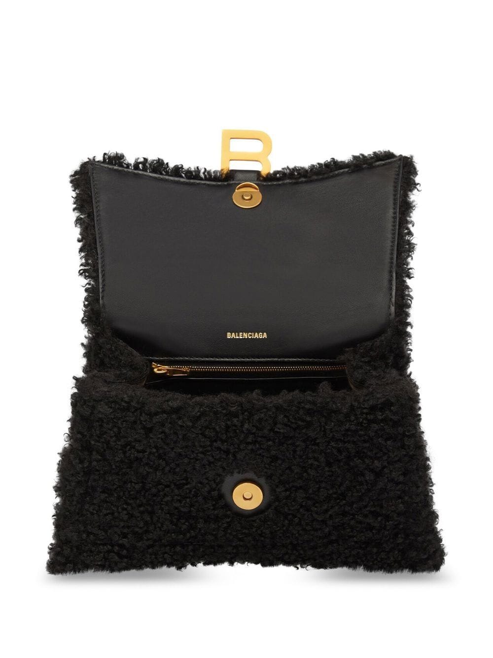 Ba*len*cia*ga hourglass furry tote bag