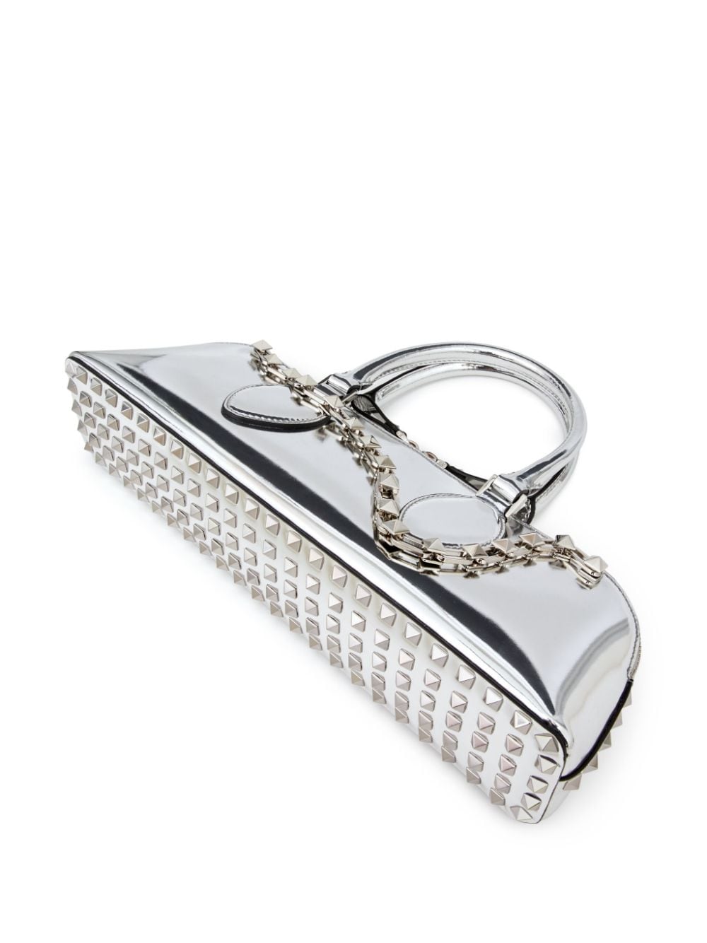 Valentino Garavani Rockstud E/W mirrored leather handbag