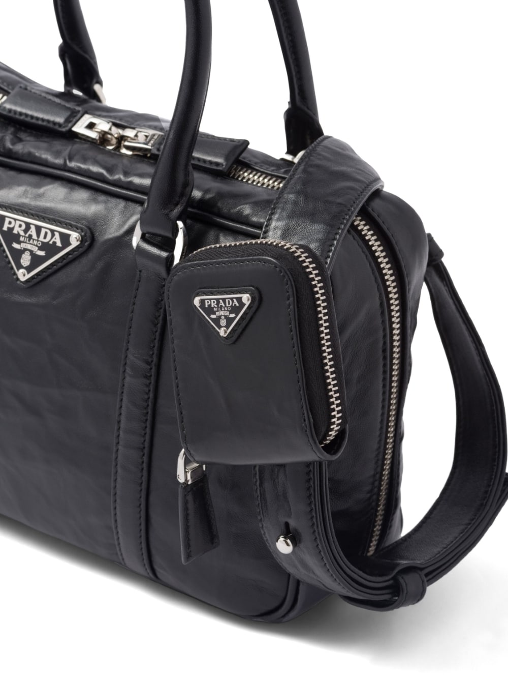 Pra*a medium leather tote bag