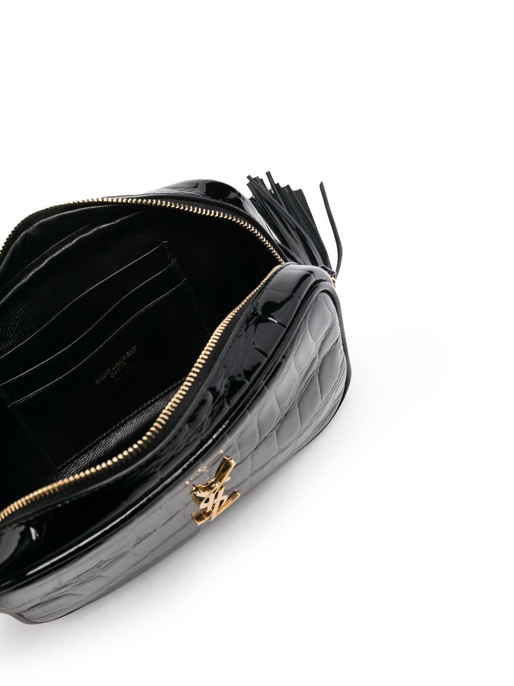 Saint Laurent Lou crocodile-effect crossbody bag