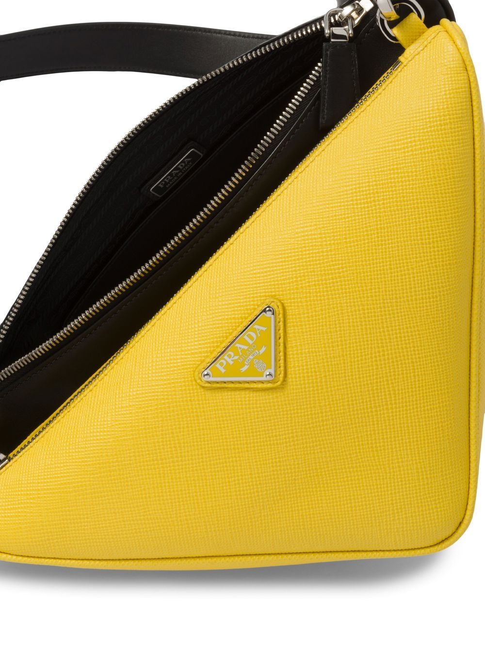 Pra*a triangle double messenger bag