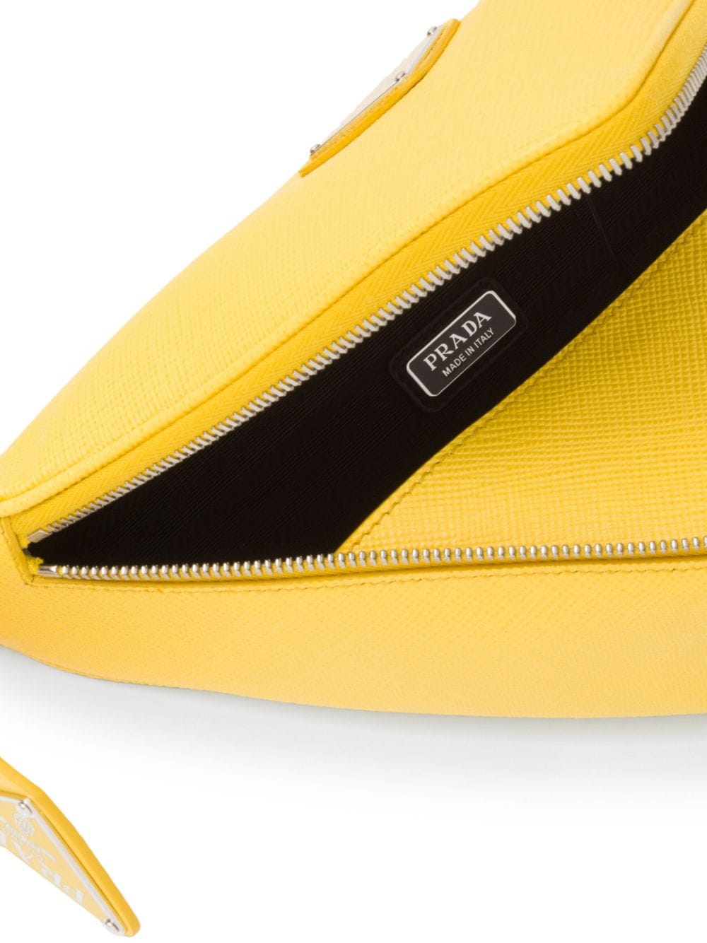 Pra*a triangle logo-plaque shoulder bag