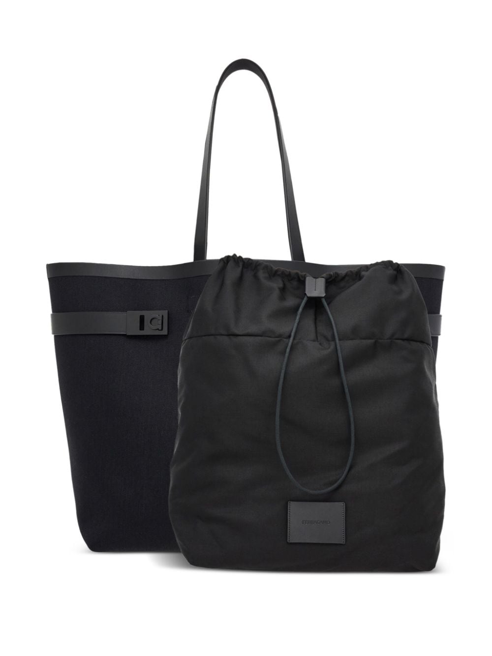 Ferragamo Gancini-buckle canvas tote bag