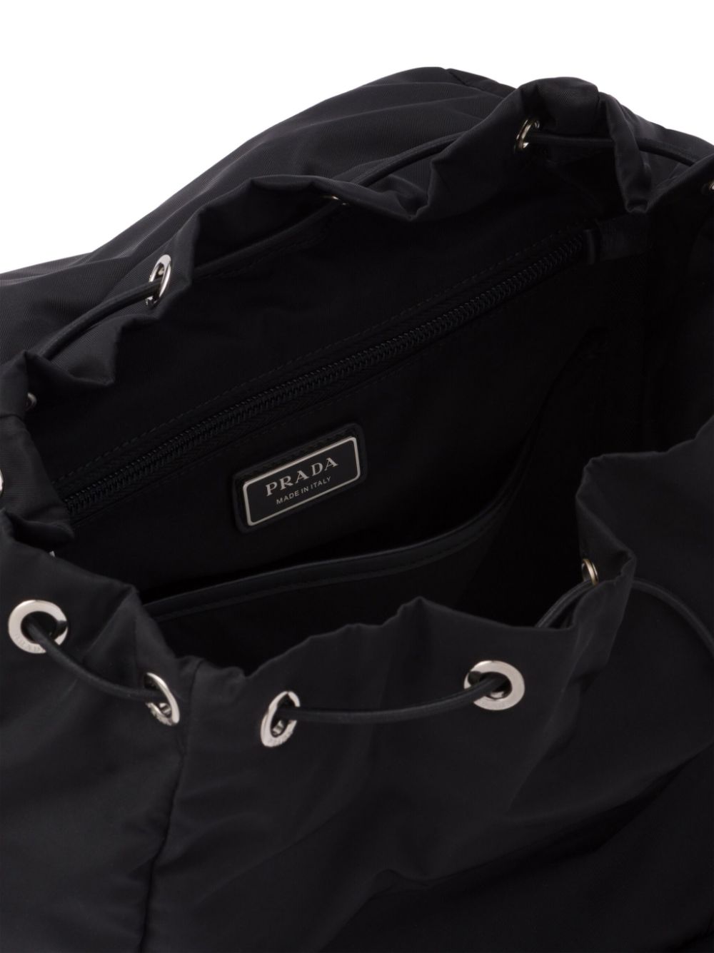 Pra*a triangle-logo panelled backpack