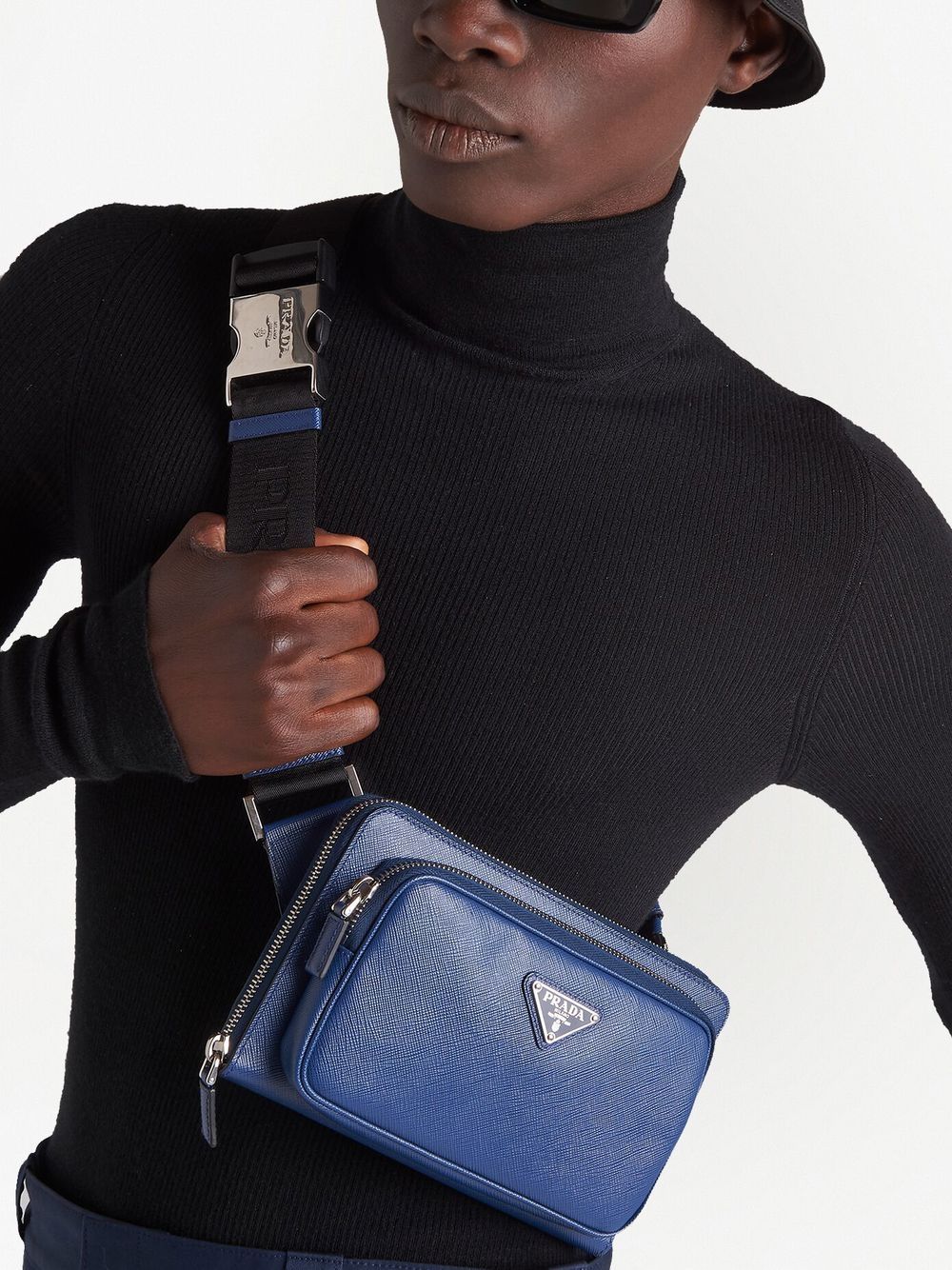 Pra*a logo plaque crossbody bag