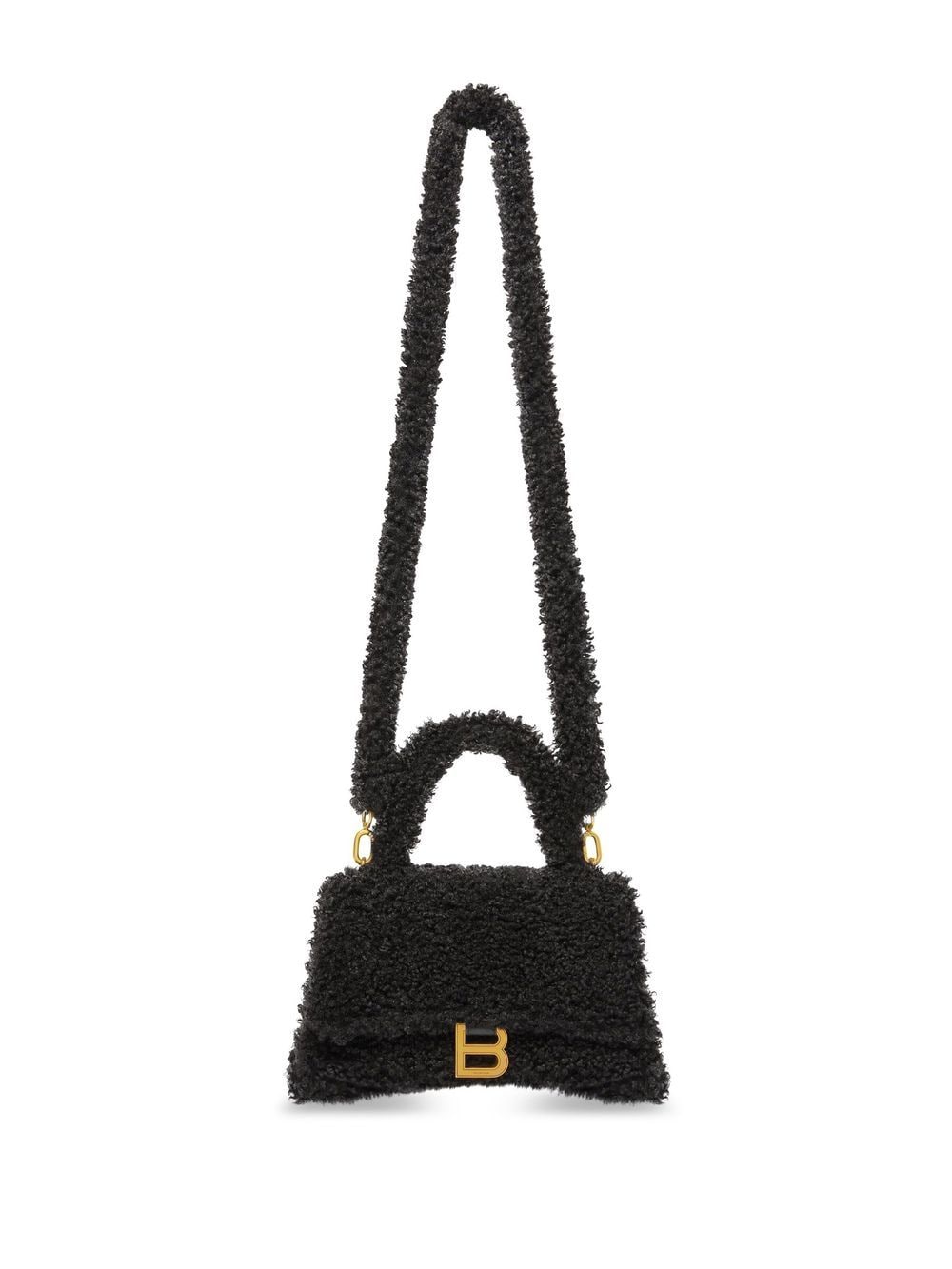 Ba*len*cia*ga hourglass furry tote bag
