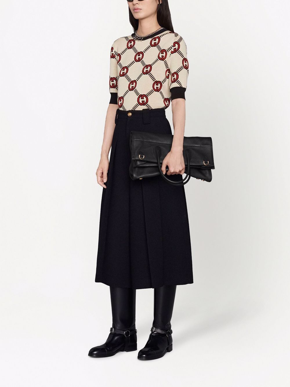 G*u*i debossed-logo tote bag