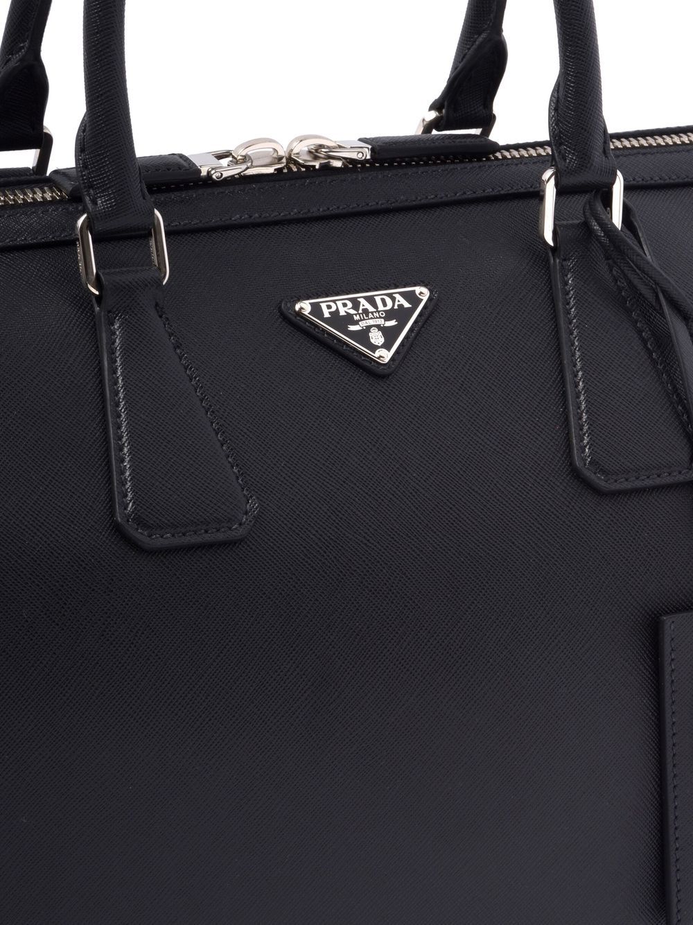 Pra*a saffiano leather holdall