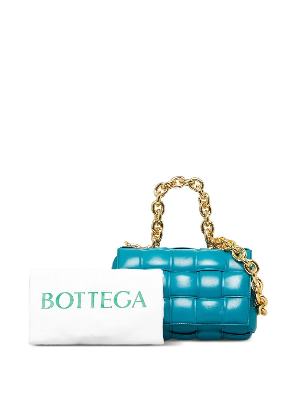 Bo*te*ga ve*ne*ta padded cassette chain two-way bag