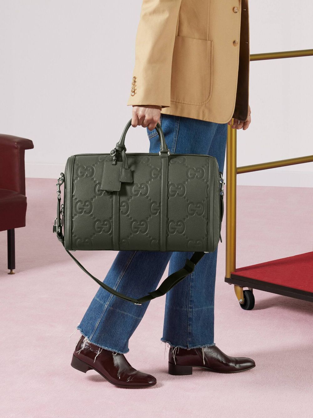 G*u*i small jumbo gg duffle bag