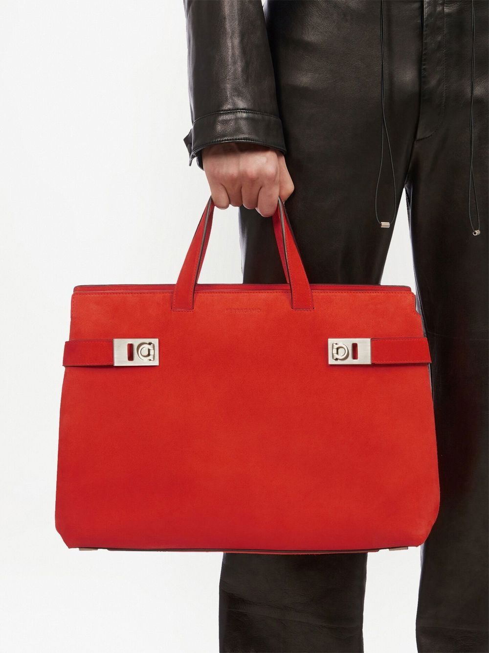 Ferragamo Gancini-fasten large tote bag