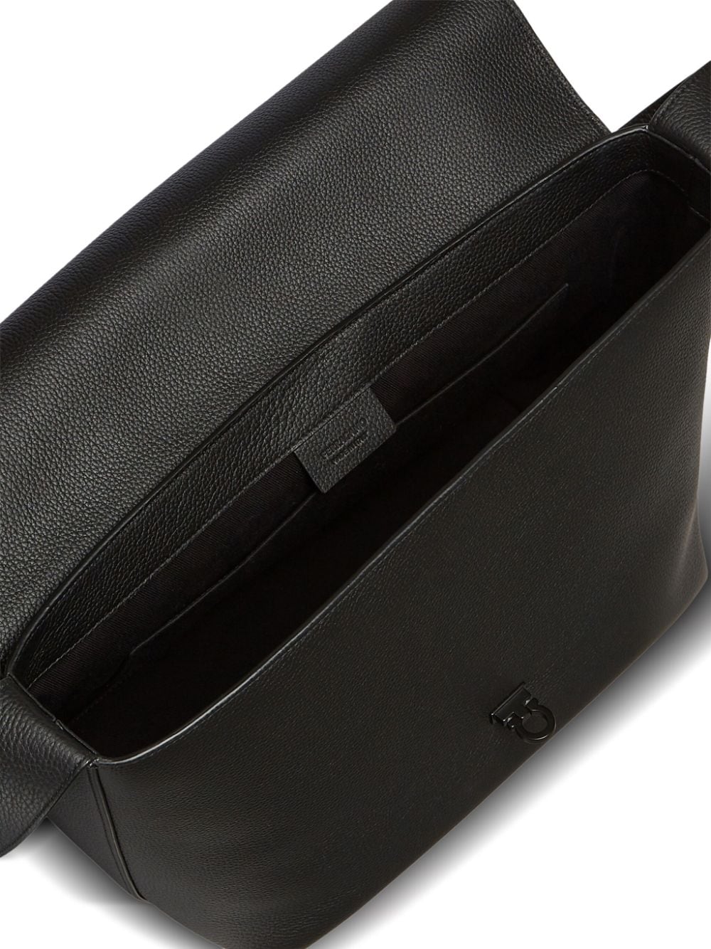 Ferragamo Gancini-buckle leather messenger bag