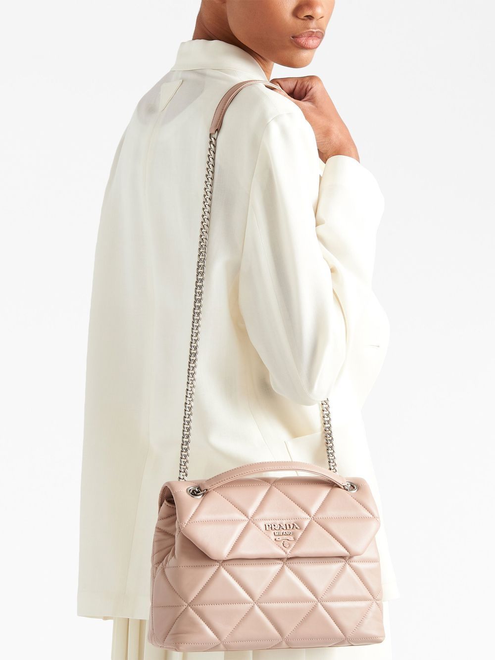 Pra*a large Pra*a spectrum nappa leather bag