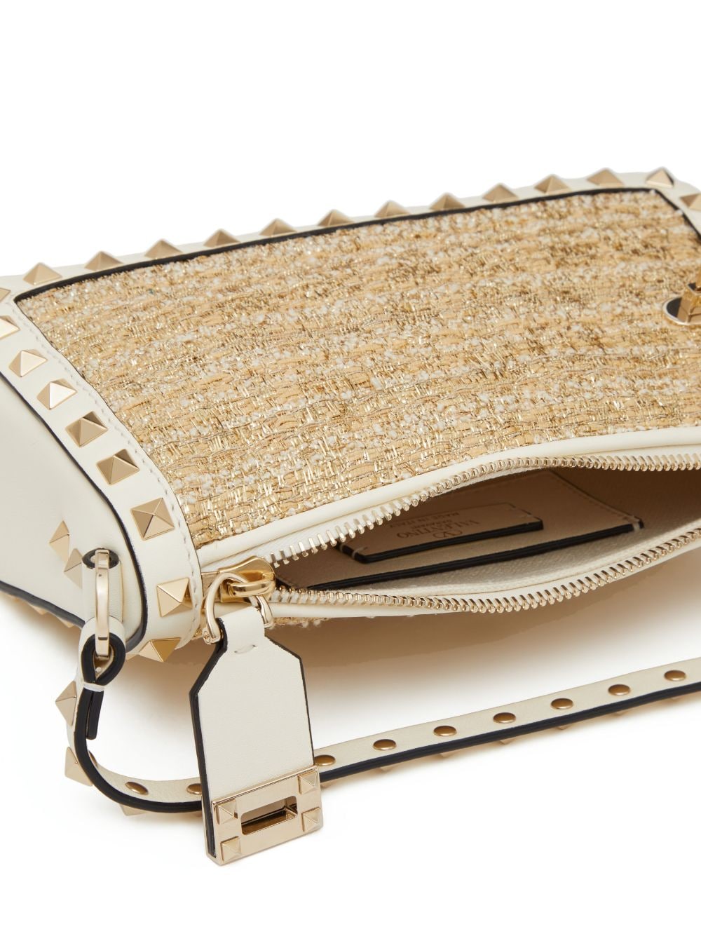 Valentino Garavani small Rockstud bouclé shoulder bag