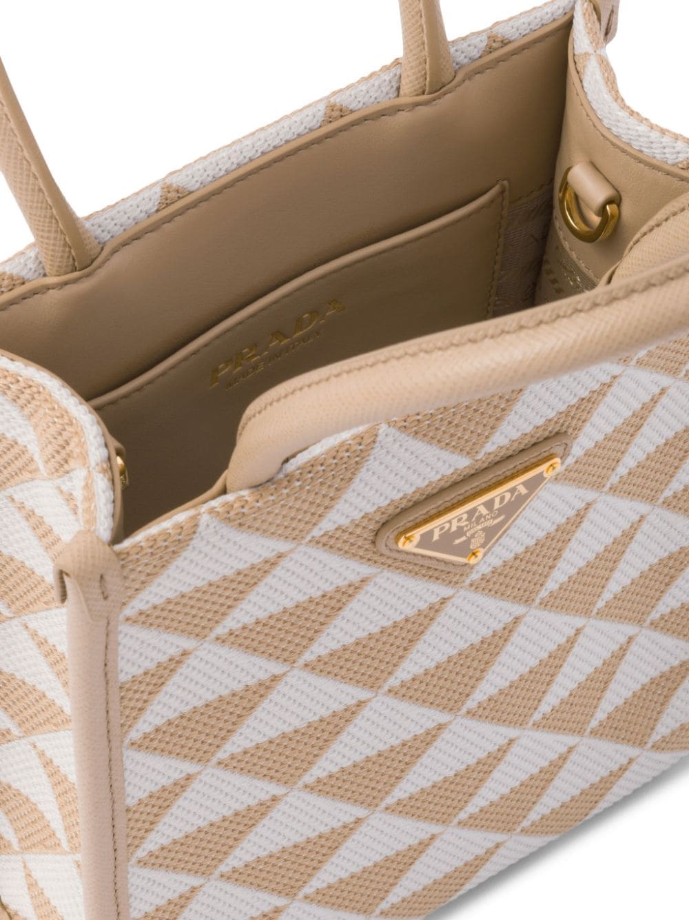 Pra*a symbole embroidered mini bag