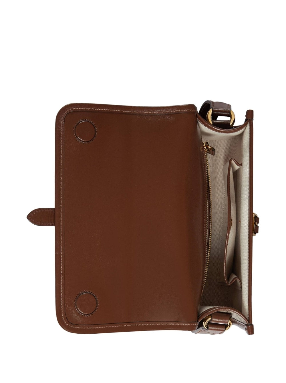 G*u*i leather-trim messenger bag