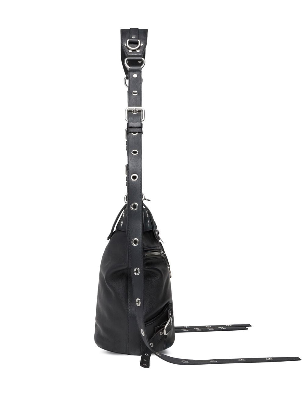 Ba*len*cia*ga emo leather bucket bag