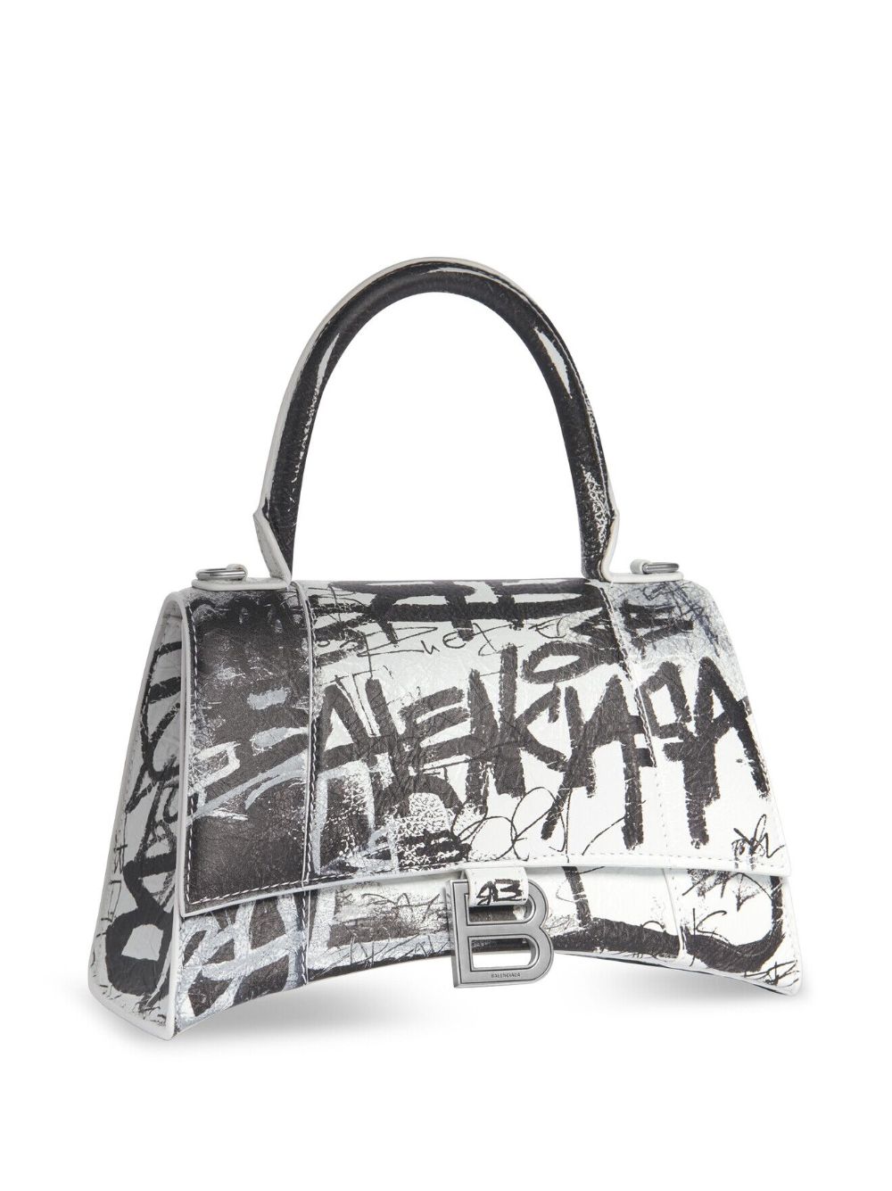 Ba*len*cia*ga graffiti-print leather shoulder bag