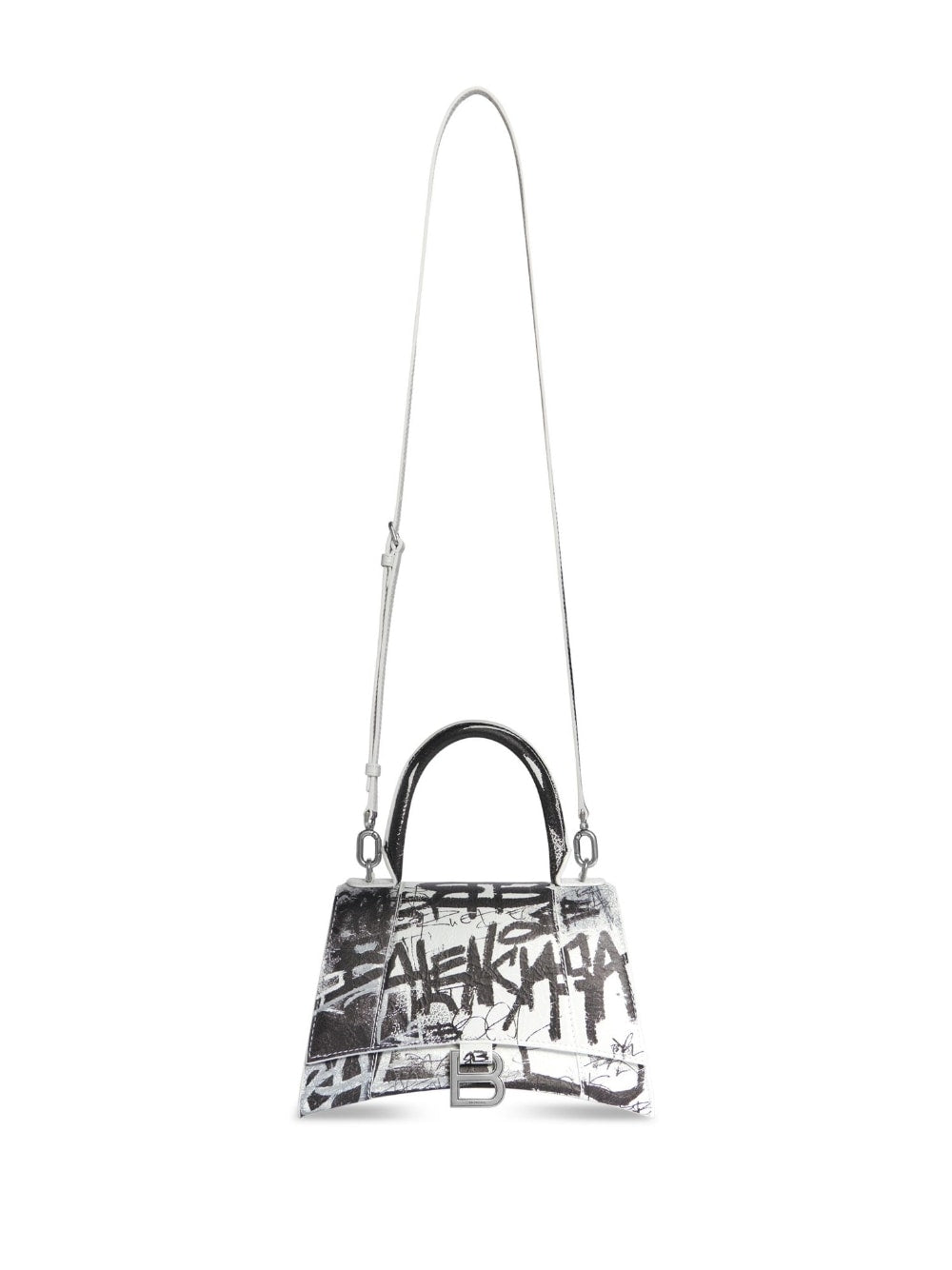 Ba*len*cia*ga graffiti-print leather shoulder bag